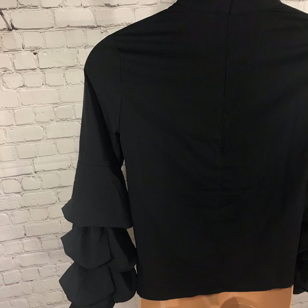Loveriche Black Long Sleeve Blouse Size L - Picture 8 of 8